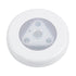 GloboStar® 79004 Φωτιστικό Νυκτός Μπαταρίας 3xAAA (Δεν Περιλαμβάνεται) LED SMD 5050 1W 80lm με Αισθητήρα Κίνησης και 3M Διπλής Όψης Αυτοκόλλητη Ταινία Αδιάβροχο IP44 Ψυχρό Λευκό 6000K D7.5 x H1.5cm - ledmania.gr