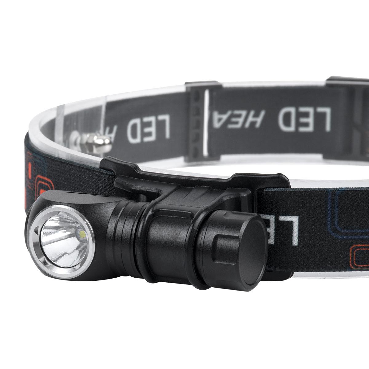 GloboStar® 79040 Φορητός Φακός Κεφαλής Επαναφορτιζόμενος LED Luminus SST20 10W 1000lm 30° Μοιρών με 1 x 16340 Μπαταρία 800mAh USB 2.0 3 Modes Αδιάβροχο IP54 Ψυχρό Λευκό 6000K - ledmania.gr
