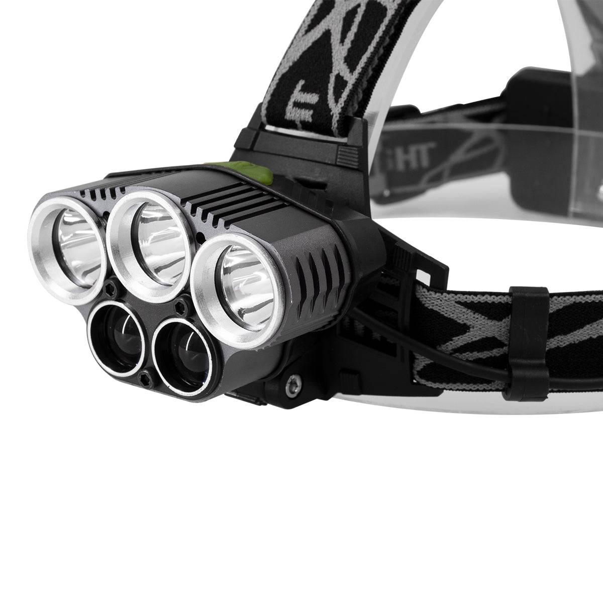 GloboStar® 79058 Φακός Κεφαλής Επαναφορτιζόμενος LED CREE XML2-T6 Chip 50 Watt 5000lm με 2 x 18650 Μπαταρίες 5200mAh Ψυχρό Λευκό 6000K - ledmania.gr
