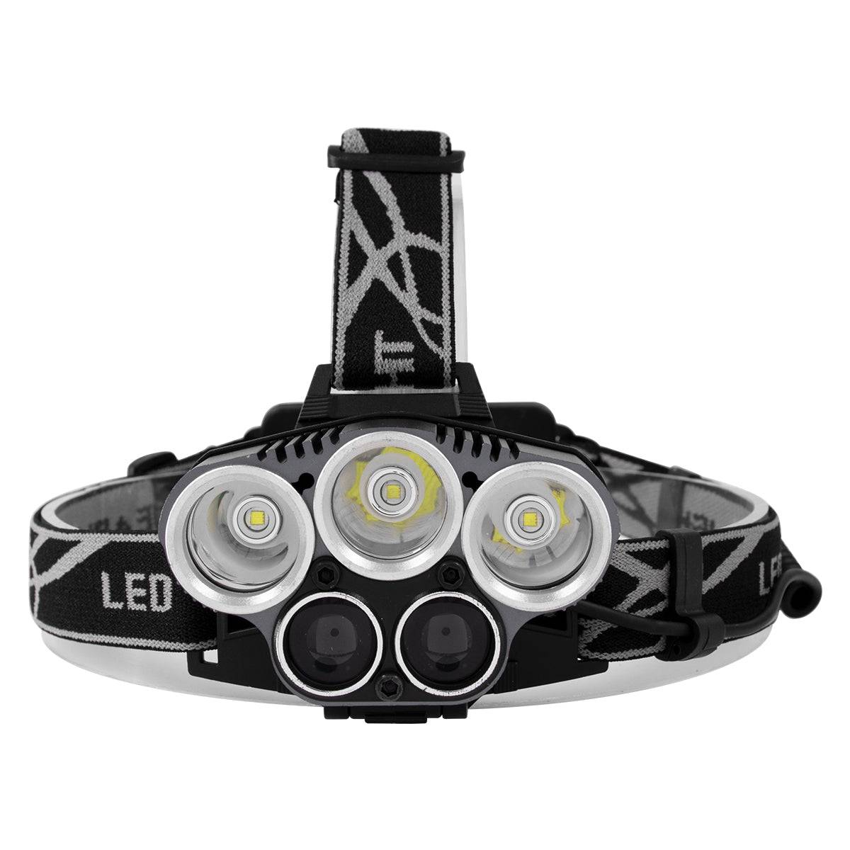 GloboStar® 79058 Φακός Κεφαλής Επαναφορτιζόμενος LED CREE XML2-T6 Chip 50 Watt 5000lm με 2 x 18650 Μπαταρίες 5200mAh Ψυχρό Λευκό 6000K - ledmania.gr