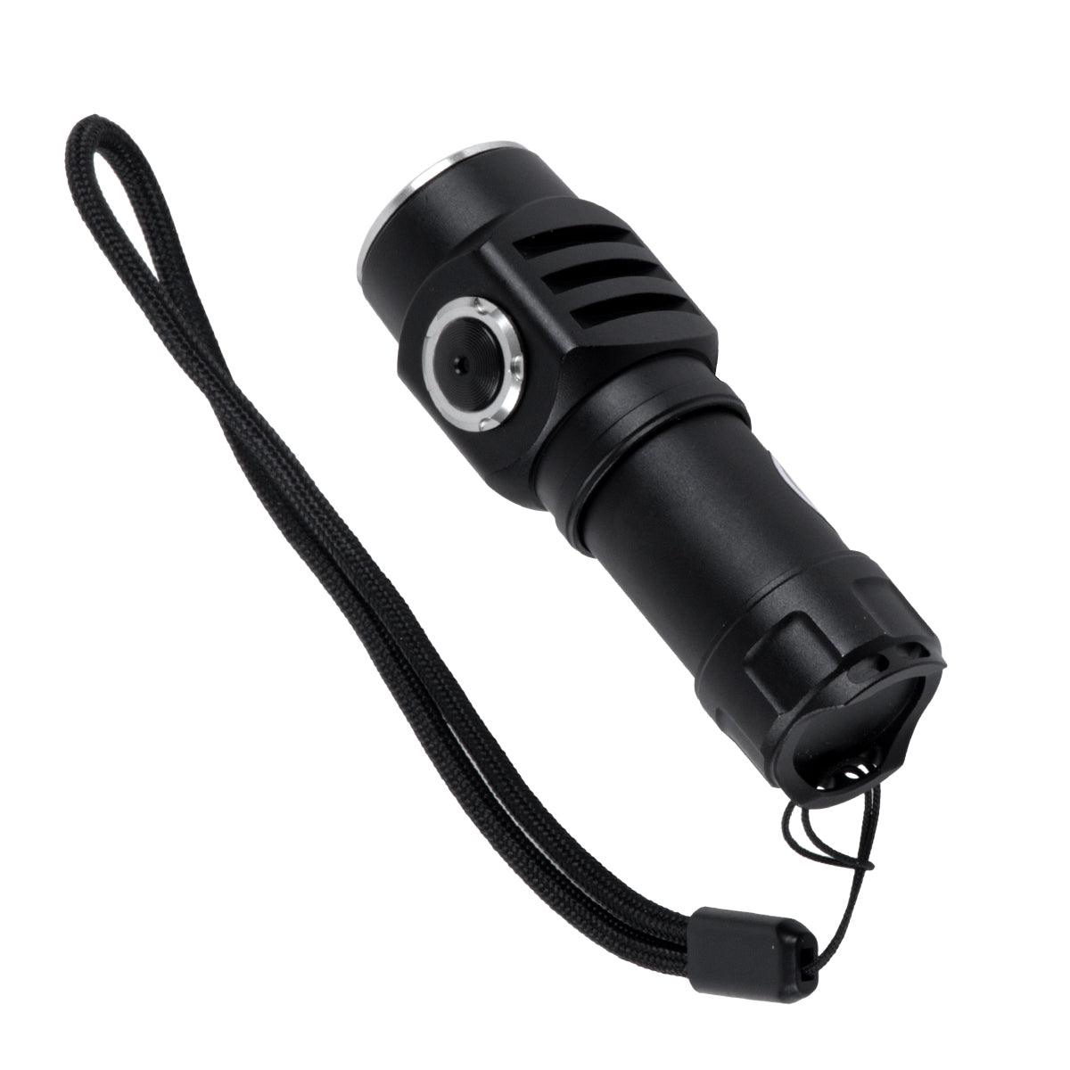 GloboStar® 79076 Φορητός Φακός Χειρός Επαναφορτιζόμενος LED Luminus SST20 10W 500lm 30° Μοιρών με 1 x 16340 Μπαταρία 800mAh USB 2.0 3 Modes Αδιάβροχο IP54 Ψυχρό Λευκό 6000K - ledmania.gr