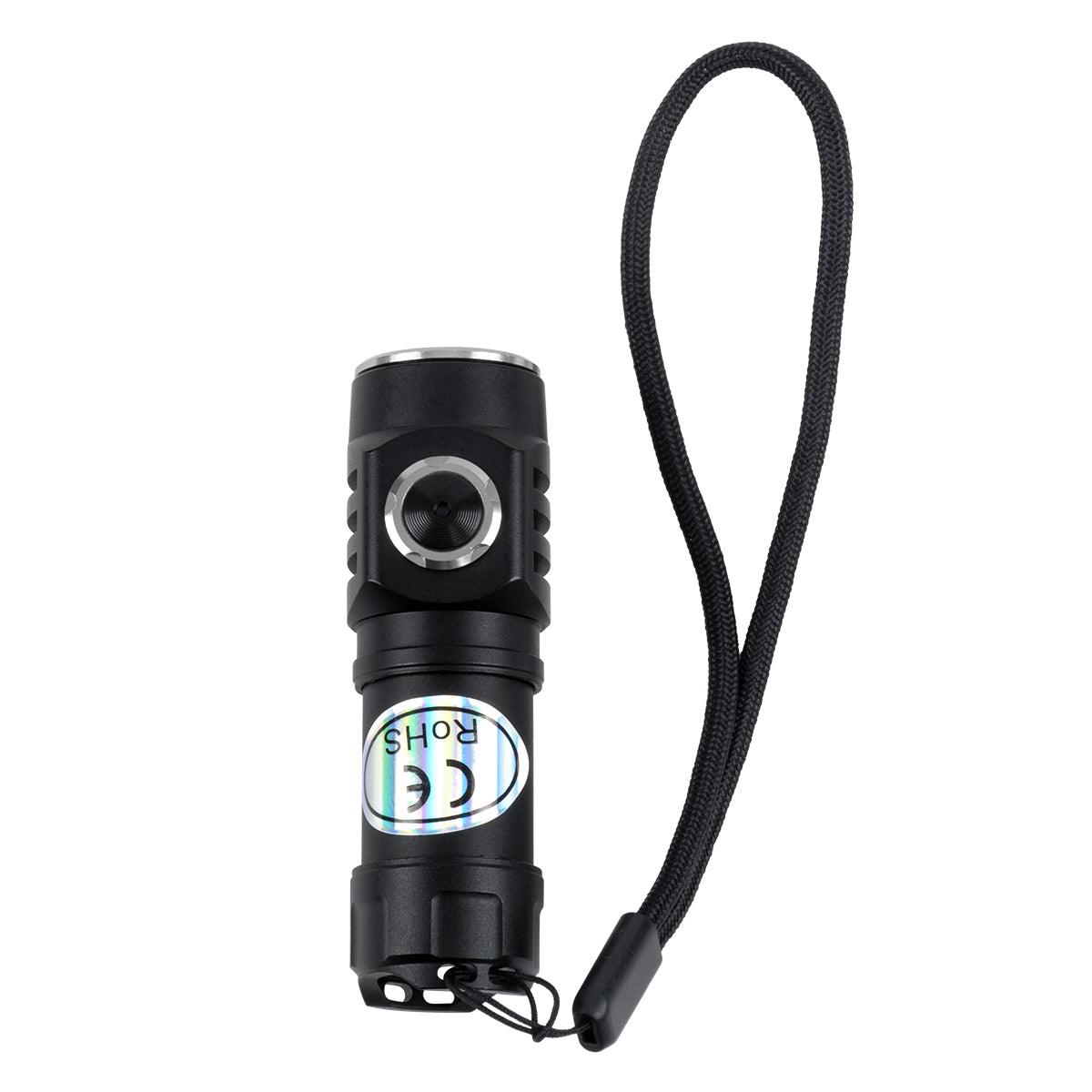 GloboStar® 79076 Φορητός Φακός Χειρός Επαναφορτιζόμενος LED Luminus SST20 10W 500lm 30° Μοιρών με 1 x 16340 Μπαταρία 800mAh USB 2.0 3 Modes Αδιάβροχο IP54 Ψυχρό Λευκό 6000K - ledmania.gr