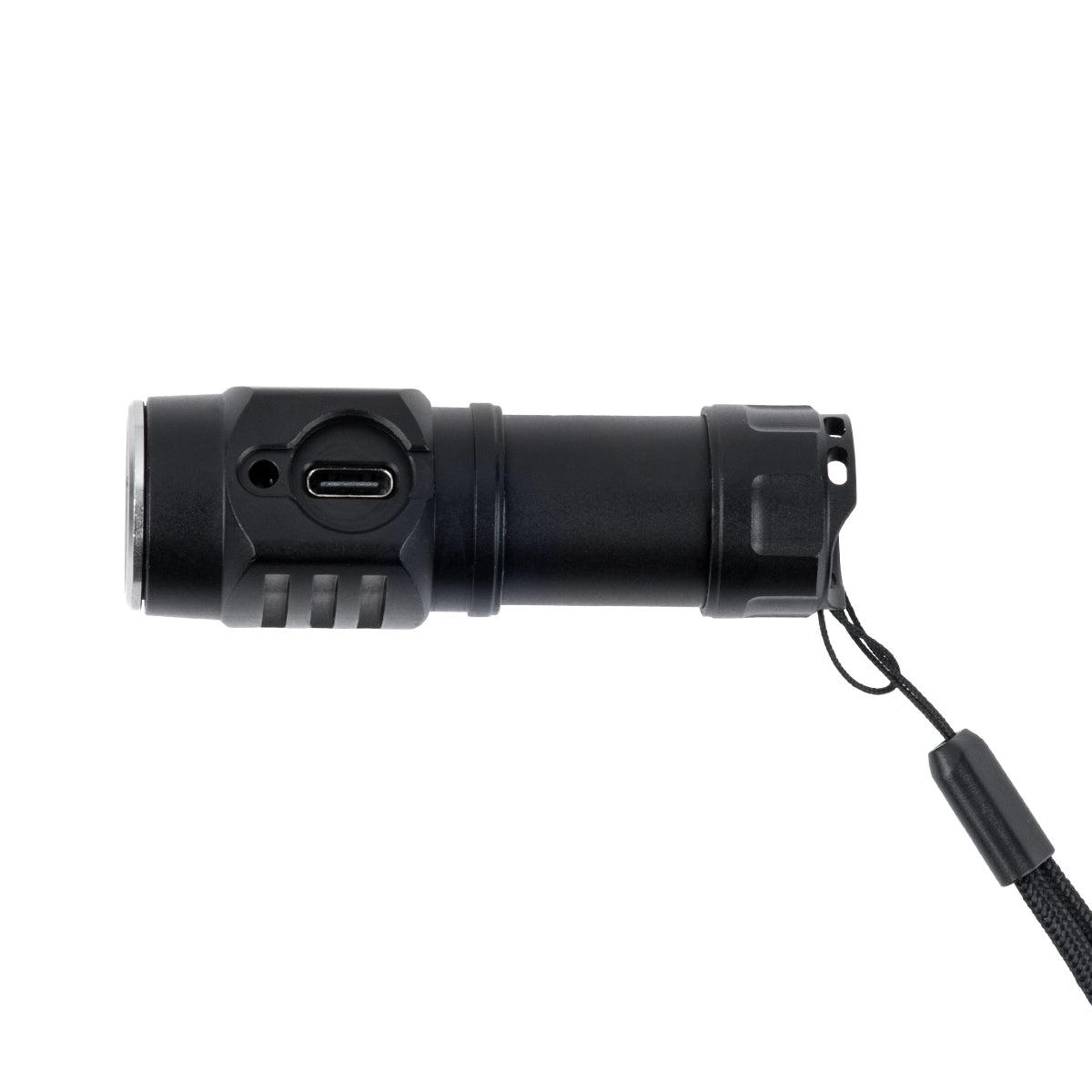 GloboStar® 79076 Φορητός Φακός Χειρός Επαναφορτιζόμενος LED Luminus SST20 10W 500lm 30° Μοιρών με 1 x 16340 Μπαταρία 800mAh USB 2.0 3 Modes Αδιάβροχο IP54 Ψυχρό Λευκό 6000K - ledmania.gr