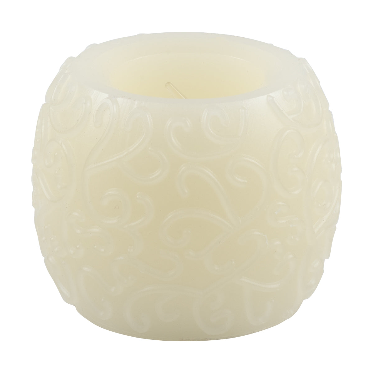 GloboStar® CANDLE 79537 Διακοσμητικό Realistic Κερί με LED Εφέ Κινούμενης Φλόγας - Μπαταρίας 3 x LR1130 Θερμό Λευκό 2700K Μπεζ D6 x H5cm - ledmania.gr