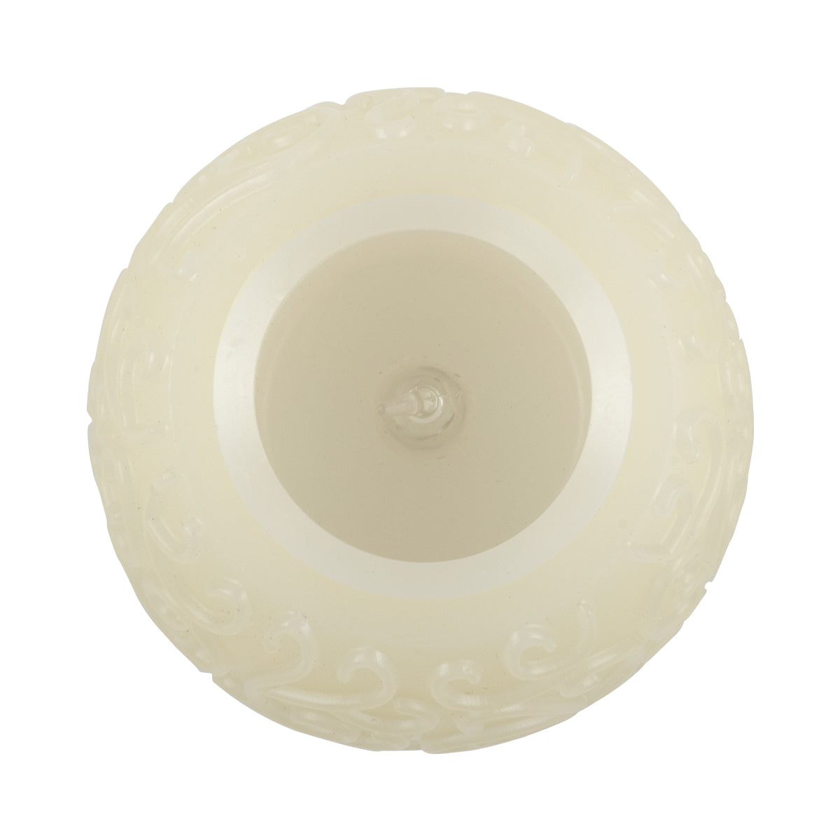 GloboStar® CANDLE 79537 Διακοσμητικό Realistic Κερί με LED Εφέ Κινούμενης Φλόγας - Μπαταρίας 3 x LR1130 Θερμό Λευκό 2700K Μπεζ D6 x H5cm - ledmania.gr
