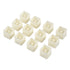 GloboStar® CANDLE 79538 ΣΕΤ 12 x Διακοσμητικά Realistic Κεράκια με LED Εφέ Κινούμενης Φλόγας - Μπαταρίας 12 x CR2032 Θερμό Λευκό 2700K Μπεζ L3.5 x W3.5 x H3.5cm - ledmania.gr