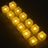 GloboStar® CANDLE 79538 ΣΕΤ 12 x Διακοσμητικά Realistic Κεράκια με LED Εφέ Κινούμενης Φλόγας - Μπαταρίας 12 x CR2032 Θερμό Λευκό 2700K Μπεζ L3.5 x W3.5 x H3.5cm - ledmania.gr