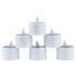 GloboStar® CANDLE 79546 ΣΕΤ 6 x Αυτόνομα Ηλιακά Διακοσμητικά Realistic Κεράκια με LED Εφέ Κινούμενης Φλόγας - 400mAh Μπαταρία - Φωτοβολταϊκό Πάνελ - Θερμό Λευκό 2700K Μπεζ D5.3 x H6cm - ledmania.gr