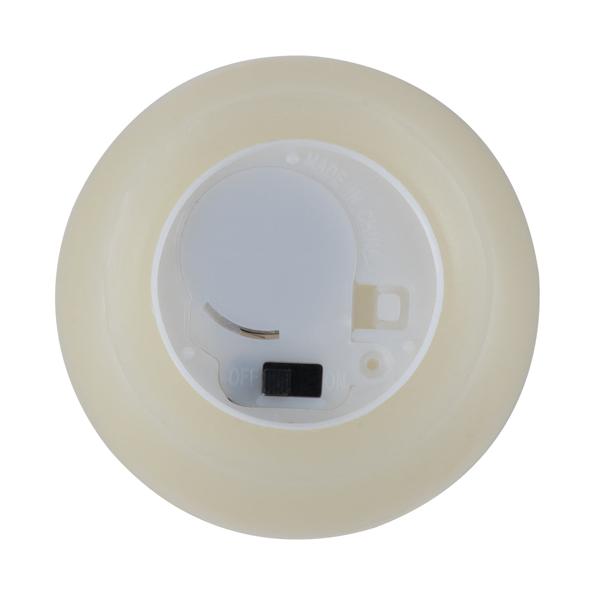 GloboStar® CANDLE 79548 ΣΕΤ 2 x Διακοσμητικά Realistic Κεράκια με LED Εφέ Κινούμενης Φλόγας - Μπαταρίας 12 x CR2032 Μπλε Μπεζ D6 x H5cm - ledmania.gr