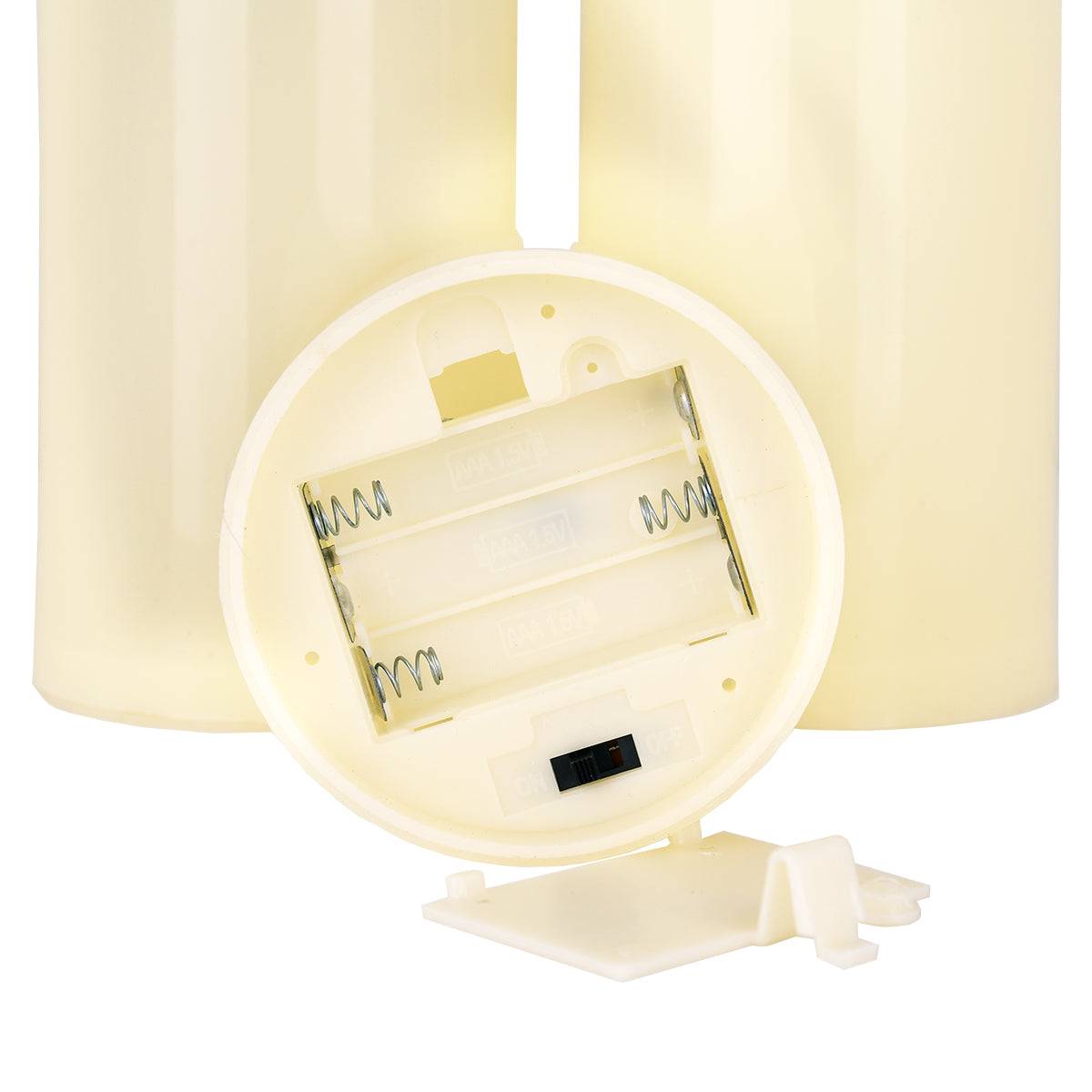 GloboStar® 79551 ΣΕΤ 3 Διακοσμητικών Realistic Κεριών με LED - Μπαταρίας & Ασύρματο Χειριστήριο IR Ψυχρό Λευκό 6000K Dimmable - ledmania.gr