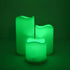 GloboStar® 79553 ΣΕΤ 3 Διακοσμητικών Realistic Κεριών με LED - Μπαταρίας & Ασύρματο Χειριστήριο IR Πολύχρωμα RGB Dimmable - ledmania.gr