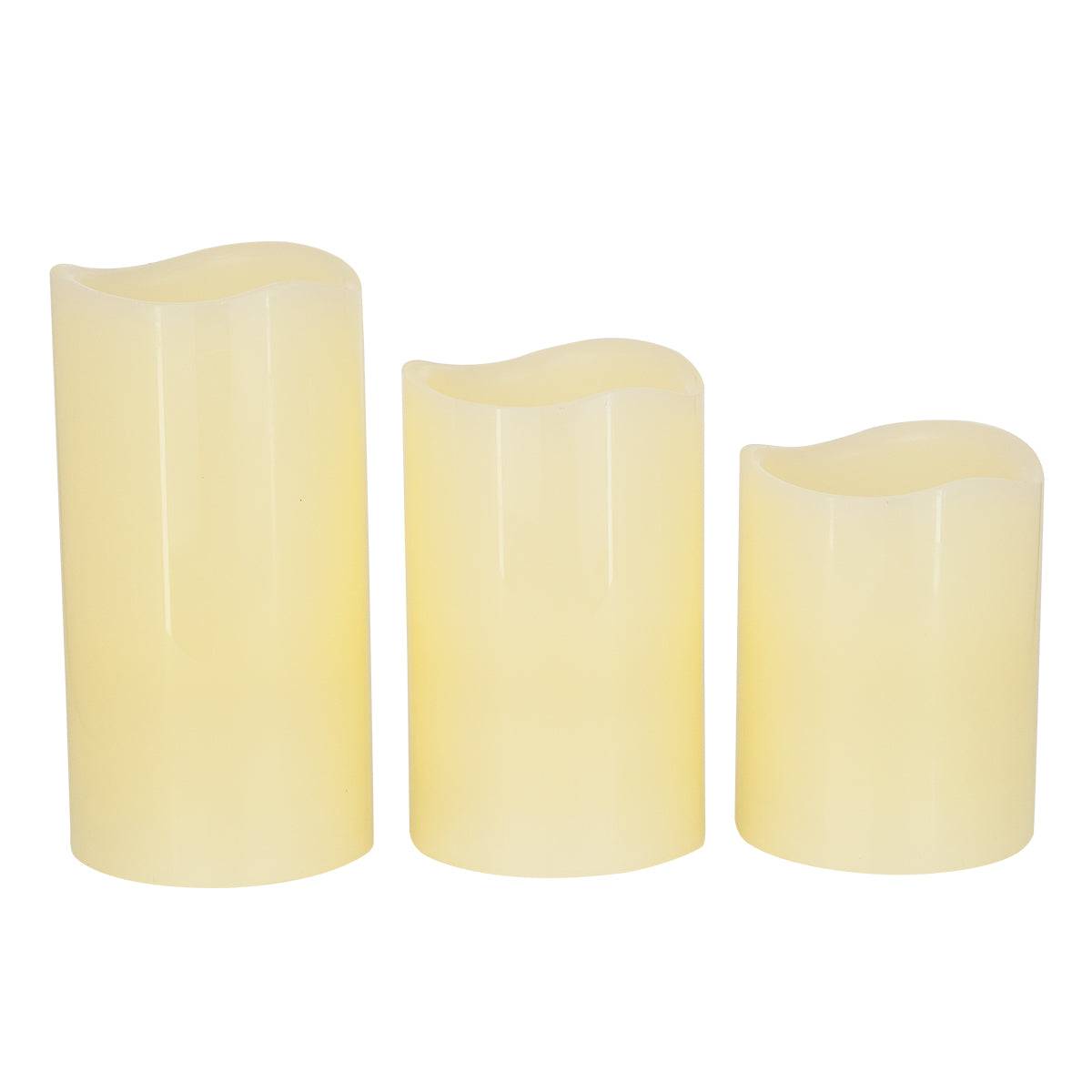 GloboStar® 79556 ΣΕΤ 3 Διακοσμητικών Realistic Κεριών Παραφίνης με LED Εφέ Κινούμενης Φλόγας - Μπαταρίας & Ασύρματο Χειριστήριο IR Πολύχρωμα RGB Dimmable - ledmania.gr