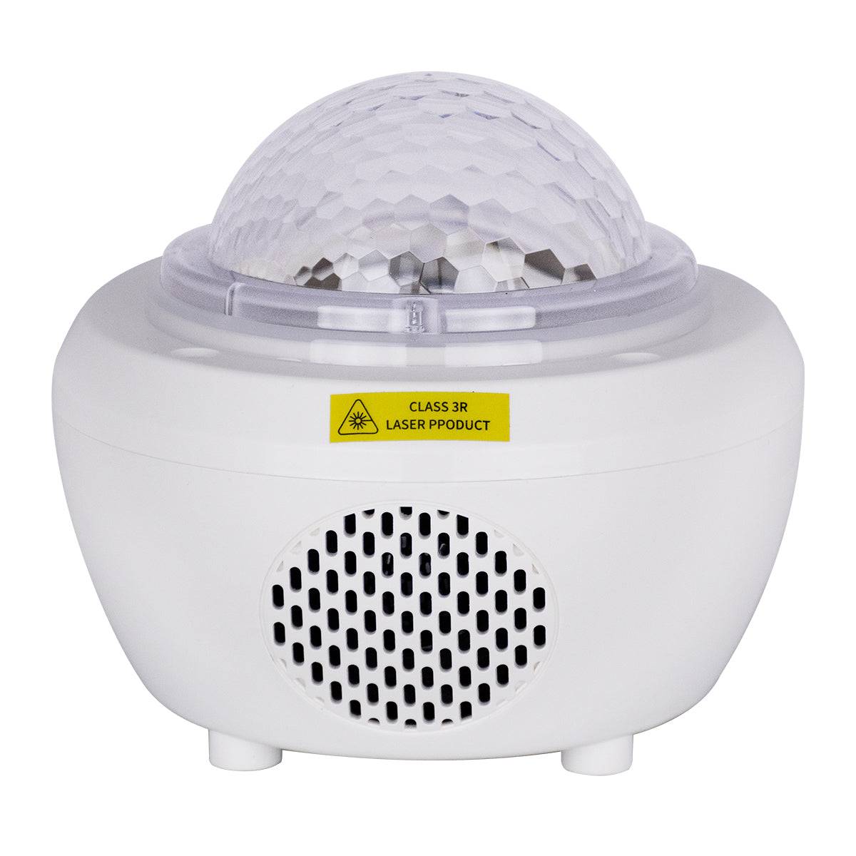 GloboStar® 79604 Λευκό Επιτραπέζιο Διακοσμητικό Φωτιστικό Ειδικών Εφε NIGHT SKY GALAXY 3D LED 10W DC 5V 2200mAh Επαναφορτιζόμενο με Bluetooth Speaker - Sound Activated - Καλώδιο Τροφοδοσίας USB και Ασύρματο Χειριστήριο RF 2.4Ghz Πολύχρωμo RGB Dimmable - ledmania.gr