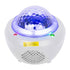 GloboStar® 79604 Λευκό Επιτραπέζιο Διακοσμητικό Φωτιστικό Ειδικών Εφε NIGHT SKY GALAXY 3D LED 10W DC 5V 2200mAh Επαναφορτιζόμενο με Bluetooth Speaker - Sound Activated - Καλώδιο Τροφοδοσίας USB και Ασύρματο Χειριστήριο RF 2.4Ghz Πολύχρωμo RGB Dimmable - ledmania.gr
