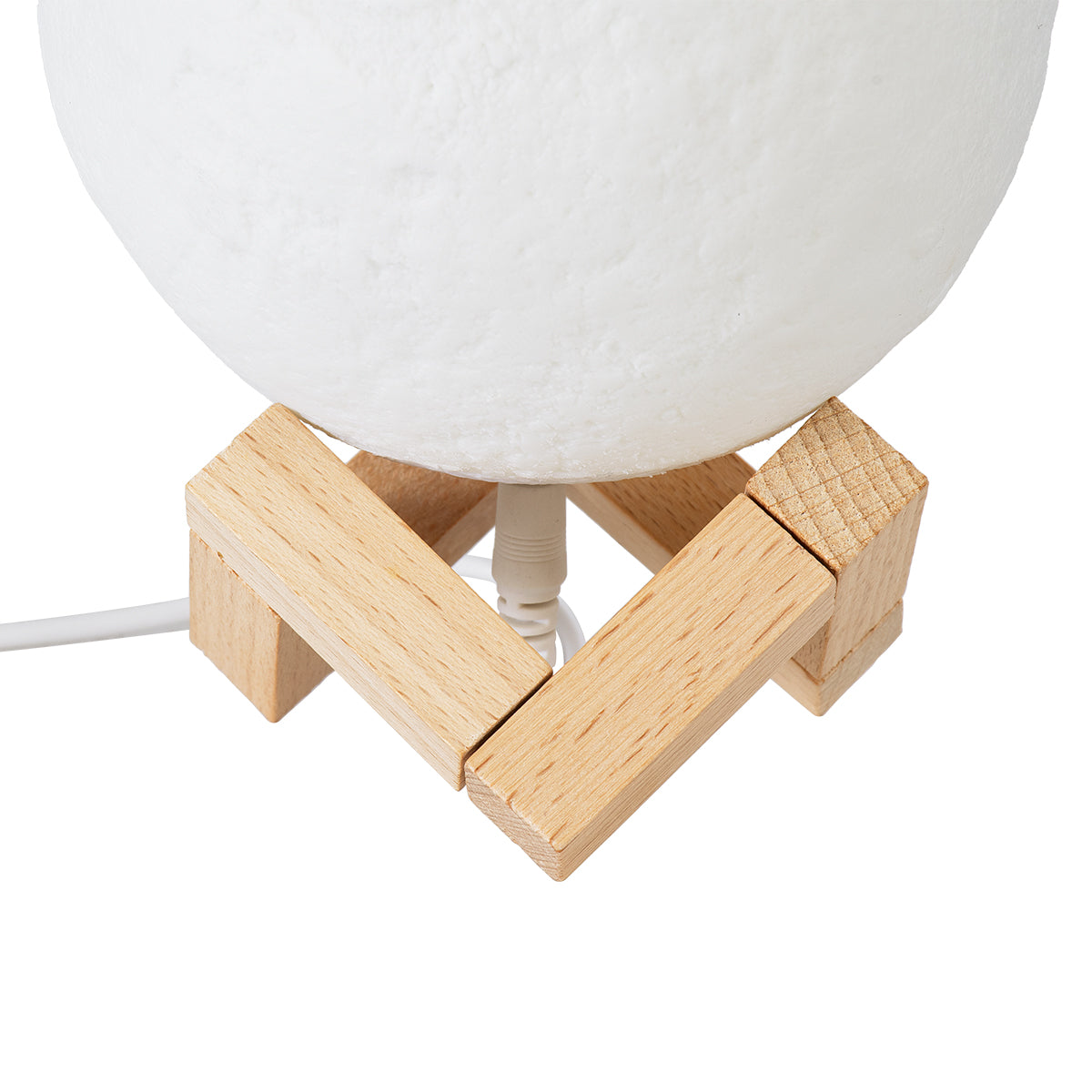 GloboStar® MOON 79606 Μοντέρνο Επιτραπέζιο Φωτιστικό Πορτατίφ LED 2W 120lm 360° DC 5V - Εναλλαγή Φωτισμού μέσω Τηλεχειριστηρίου - Dimmable - RGBW - Φ12 x Υ15 - Λευκό - ledmania.gr