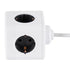TRAVEL PowerCube PRO Certified 79639 Πολύπριζο 6 Θέσεων με 1.5m Kαλώδιο - 4 Πρίζες Ασφαλείας Childproof EU Schuko AC 220-240V & 2 Πρίζες USB Max 2.1A/DC 5V Μ7.5 x Π7.5 x Υ7.5 - Λευκό με Γκρι - Max Load 3680W/16A - ledmania.gr