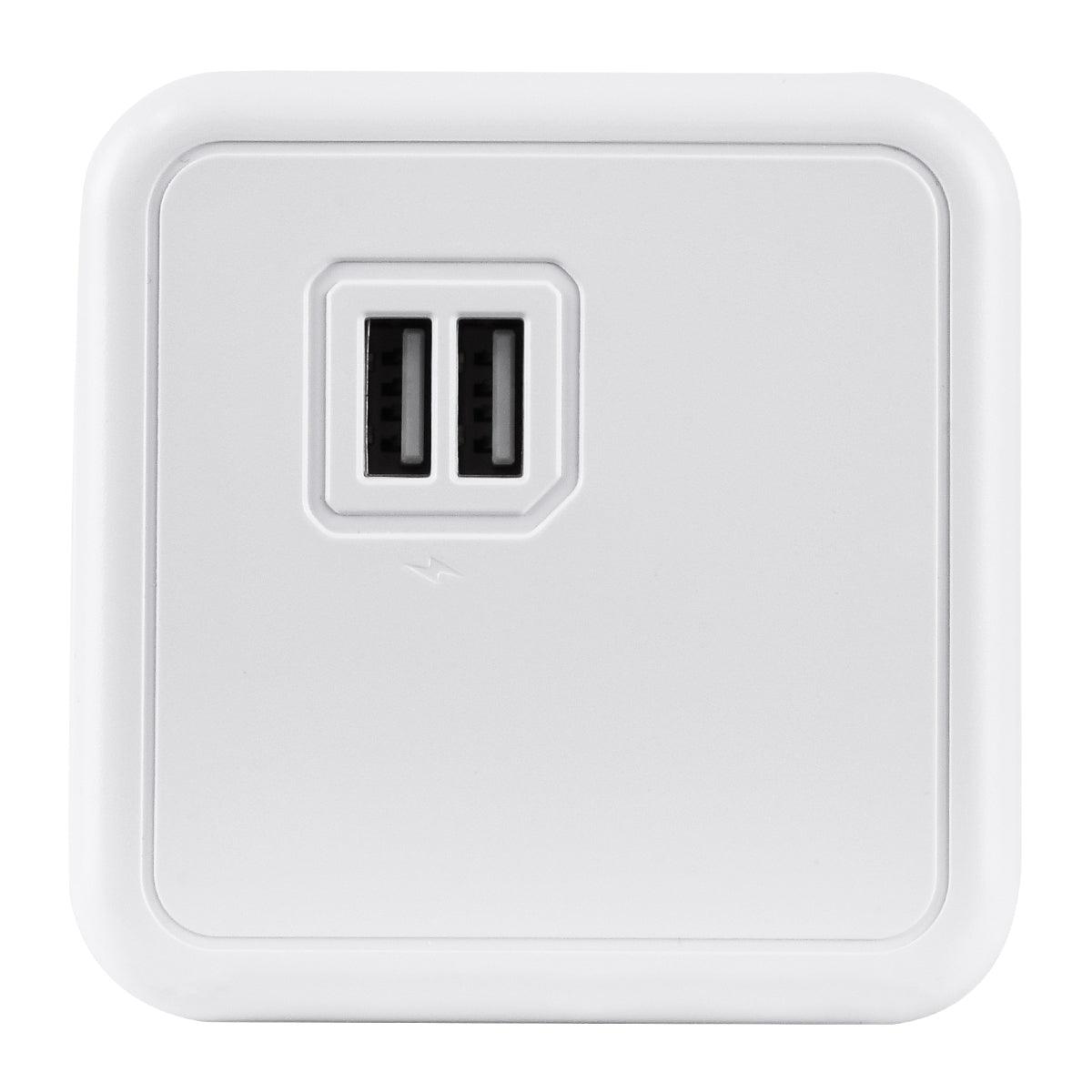 TRAVEL PowerCube PRO Certified 79639 Πολύπριζο 6 Θέσεων με 1.5m Kαλώδιο - 4 Πρίζες Ασφαλείας Childproof EU Schuko AC 220-240V & 2 Πρίζες USB Max 2.1A/DC 5V Μ7.5 x Π7.5 x Υ7.5 - Λευκό με Γκρι - Max Load 3680W/16A - ledmania.gr