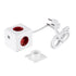 GloboStar® TRAVEL PowerCube PRO Certified 79642 Πολύπριζο 6 Θέσεων με 1.5m Kαλώδιο - 4 Πρίζες Ασφαλείας Childproof EU Schuko AC 220-240V & 2 Πρίζες USB Max 2.1A/DC 5V Μ7.5 x Π7.5 x Υ7.5 - Λευκό με Κόκκινο - Max Load 3680W/16A - ledmania.gr