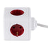 TRAVEL PowerCube PRO Certified 79645 Πολύπριζο 5 Θέσεων με 1.5m Kαλώδιο - 5 Πρίζες Ασφαλείας Childproof EU Schuko AC 220-240V Μ7.5 x Π11.5 x Υ7.5-Λευκό με Κόκκινο-Max Load 3680W/16A - ledmania.gr
