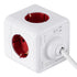 TRAVEL PowerCube PRO Certified 79645 Πολύπριζο 5 Θέσεων με 1.5m Kαλώδιο - 5 Πρίζες Ασφαλείας Childproof EU Schuko AC 220-240V Μ7.5 x Π11.5 x Υ7.5-Λευκό με Κόκκινο-Max Load 3680W/16A - ledmania.gr
