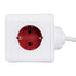 TRAVEL PowerCube PRO Certified 79645 Πολύπριζο 5 Θέσεων με 1.5m Kαλώδιο - 5 Πρίζες Ασφαλείας Childproof EU Schuko AC 220-240V Μ7.5 x Π11.5 x Υ7.5-Λευκό με Κόκκινο-Max Load 3680W/16A - ledmania.gr