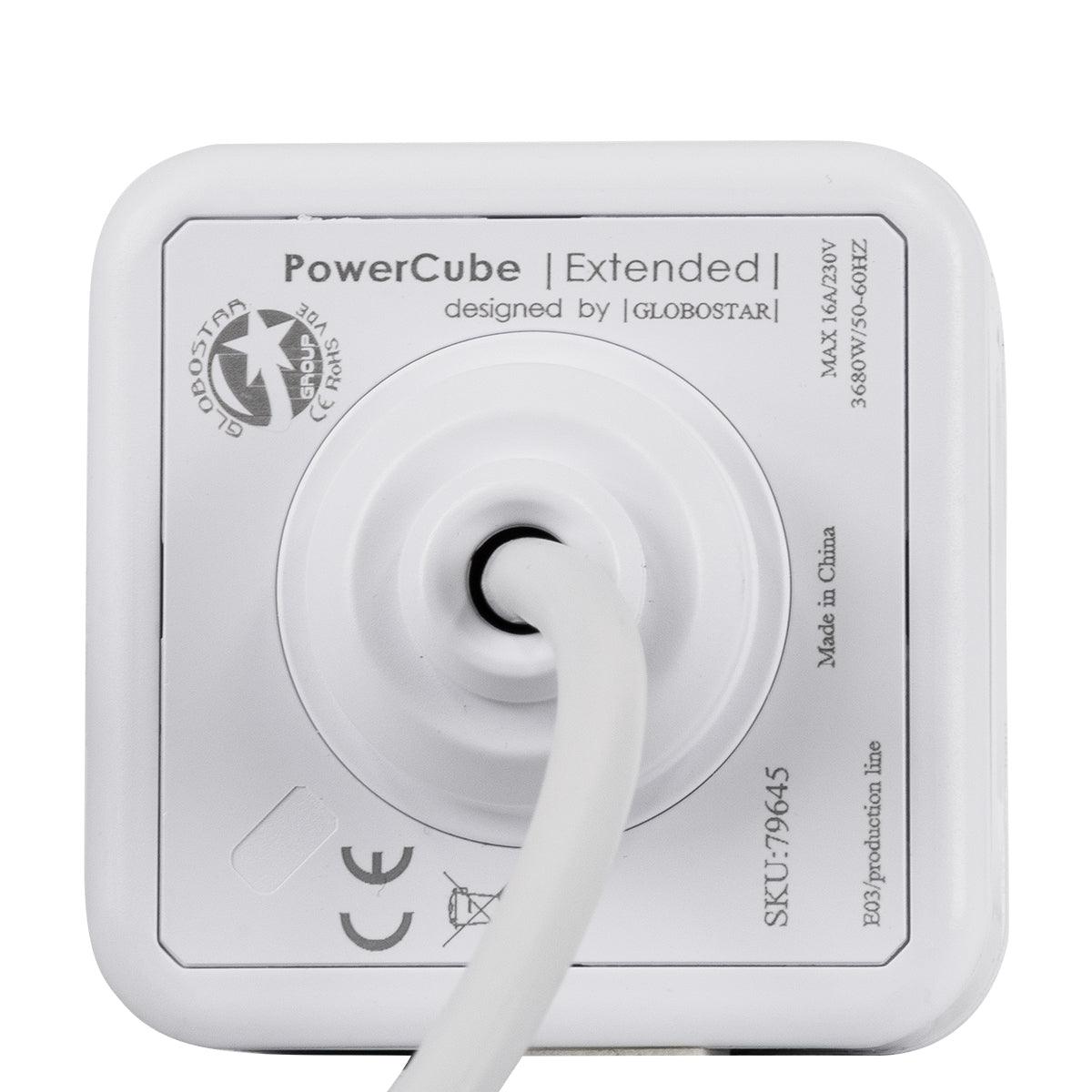 TRAVEL PowerCube PRO Certified 79645 Πολύπριζο 5 Θέσεων με 1.5m Kαλώδιο - 5 Πρίζες Ασφαλείας Childproof EU Schuko AC 220-240V Μ7.5 x Π11.5 x Υ7.5-Λευκό με Κόκκινο-Max Load 3680W/16A - ledmania.gr