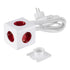 TRAVEL PowerCube PRO Certified 79645 Πολύπριζο 5 Θέσεων με 1.5m Kαλώδιο - 5 Πρίζες Ασφαλείας Childproof EU Schuko AC 220-240V Μ7.5 x Π11.5 x Υ7.5-Λευκό με Κόκκινο-Max Load 3680W/16A - ledmania.gr