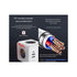 TRAVEL PowerCube PRO Certified 79639 Πολύπριζο 6 Θέσεων με 1.5m Kαλώδιο - 4 Πρίζες Ασφαλείας Childproof EU Schuko AC 220-240V & 2 Πρίζες USB Max 2.1A/DC 5V Μ7.5 x Π7.5 x Υ7.5 - Λευκό με Γκρι - Max Load 3680W/16A - ledmania.gr