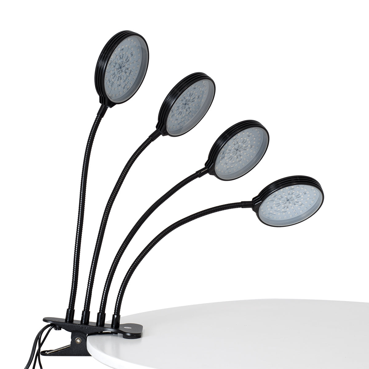 GloboStar® 79654 Grow Light Full Spectrum LED Φωτιστικό Ανάπτυξης Φυτών Γλάστρας με 4 Κινούμενες Κεφαλές & Βάση Clip SMD 2835 20W 160° DC 5V IP20 με Dimmer & Timer Εσωτερικού Χώρου για Κάλυψη Επιφάνειας 1m x 1m Πλήρους Φάσματος Φωτισμού - ledmania.gr