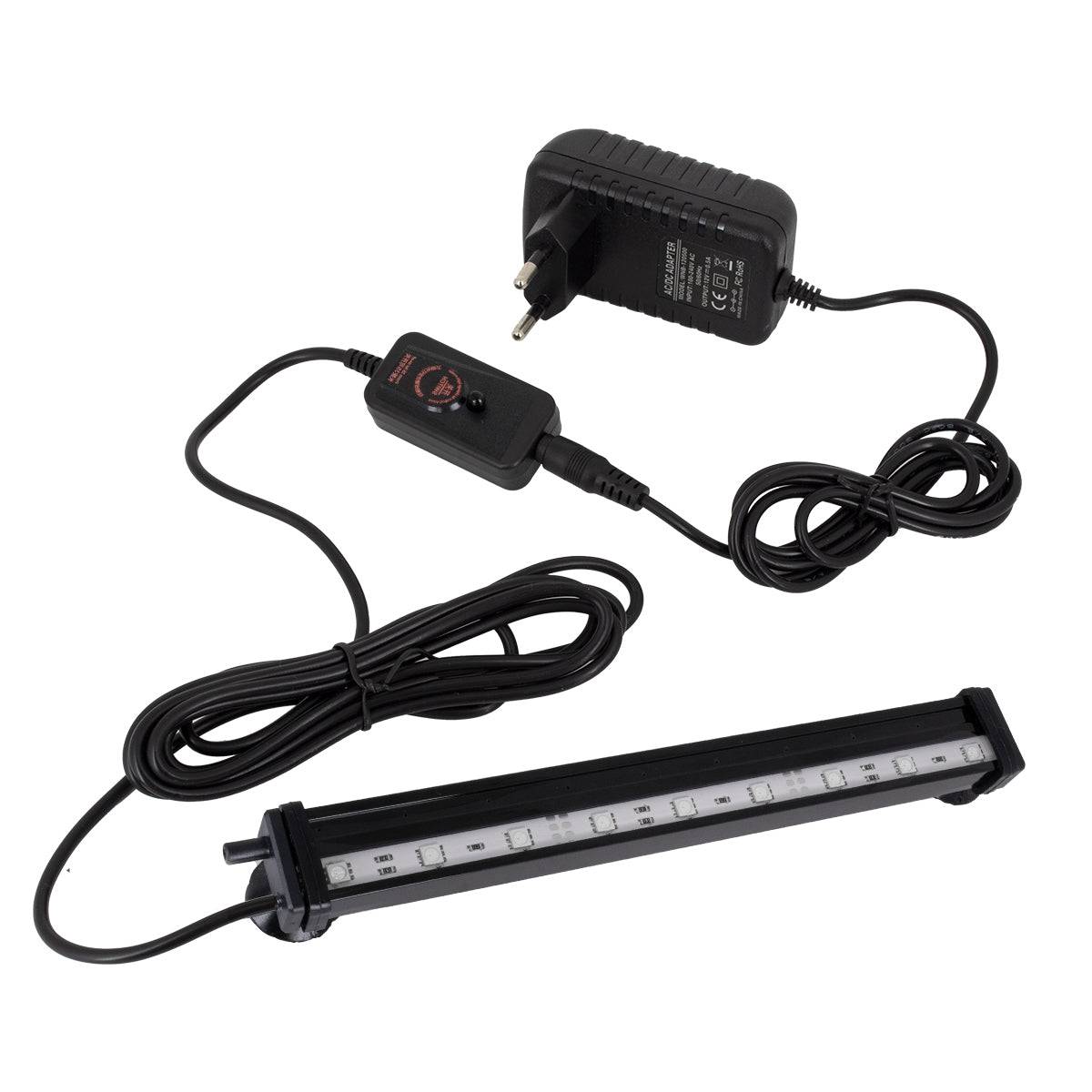 GloboStar® 79674 Φωτιστικό Ενυδρείου & Οξυγονωτής / Μηχανισμός Φυσαλίδων 23cm LED 6W 180° AC 230V Αδιάβροχο IP68 με Ασύρματο Χειριστήριο IR Πολύχρωμο RGB Dimmable - ledmania.gr