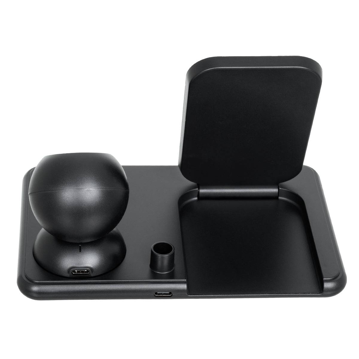 GloboStar® 79699 Επιτραπέζια Σταθερή Βάση Ασύρματης Φόρτισης Fast Charging για Κινητά - Earphones - Smart Watches - Pencil 4 Καναλιών - 1 Channel 15W Max (Phone) - 2 Channel 3W (Airpod) - 3 Channel 2W (Watch) - 4 Channel 2W (Pencil) - ledmania.gr