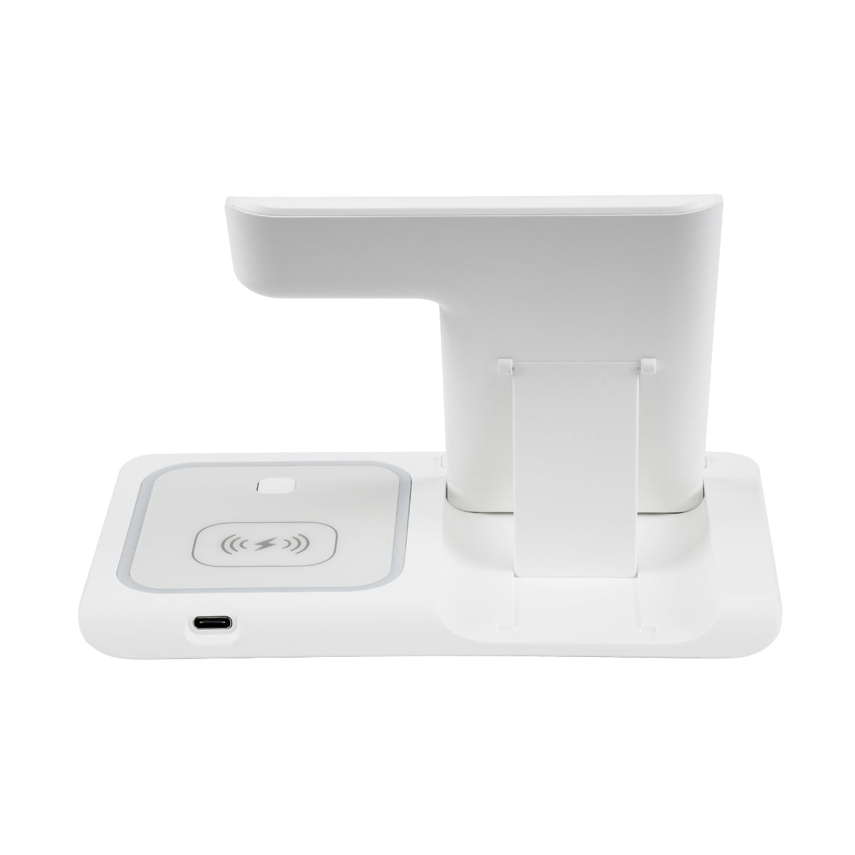GloboStar® 79706 Επιτραπέζια Σταθερή Βάση Ασύρματης Φόρτισης Fast Charging για Κινητά - Earphones - Smart Watches 15W Max - Λευκό - ledmania.gr