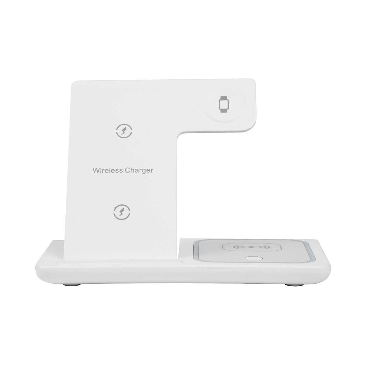 GloboStar® 79706 Επιτραπέζια Σταθερή Βάση Ασύρματης Φόρτισης Fast Charging για Κινητά - Earphones - Smart Watches 15W Max - Λευκό - ledmania.gr
