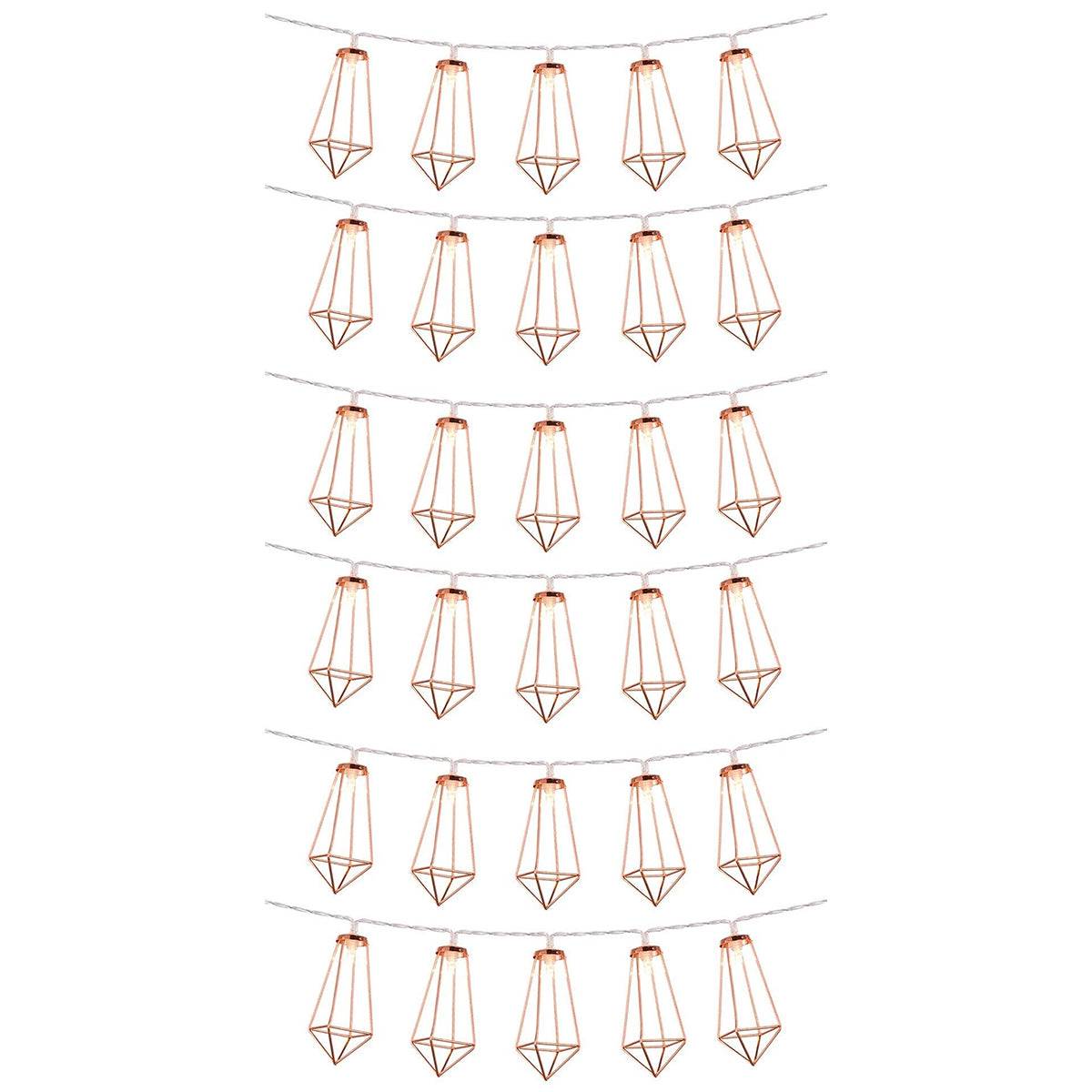 79805 Διακοσμητική Γιρλάντα Bronze Cone 4 Μέτρα με Διακόπτη On/Off - 30 LED 3W με Μπαταρίες 3xAA & Διάφανο Καλώδιο IP20 Θερμό Λευκό 2700K Μ4m - ledmania.gr