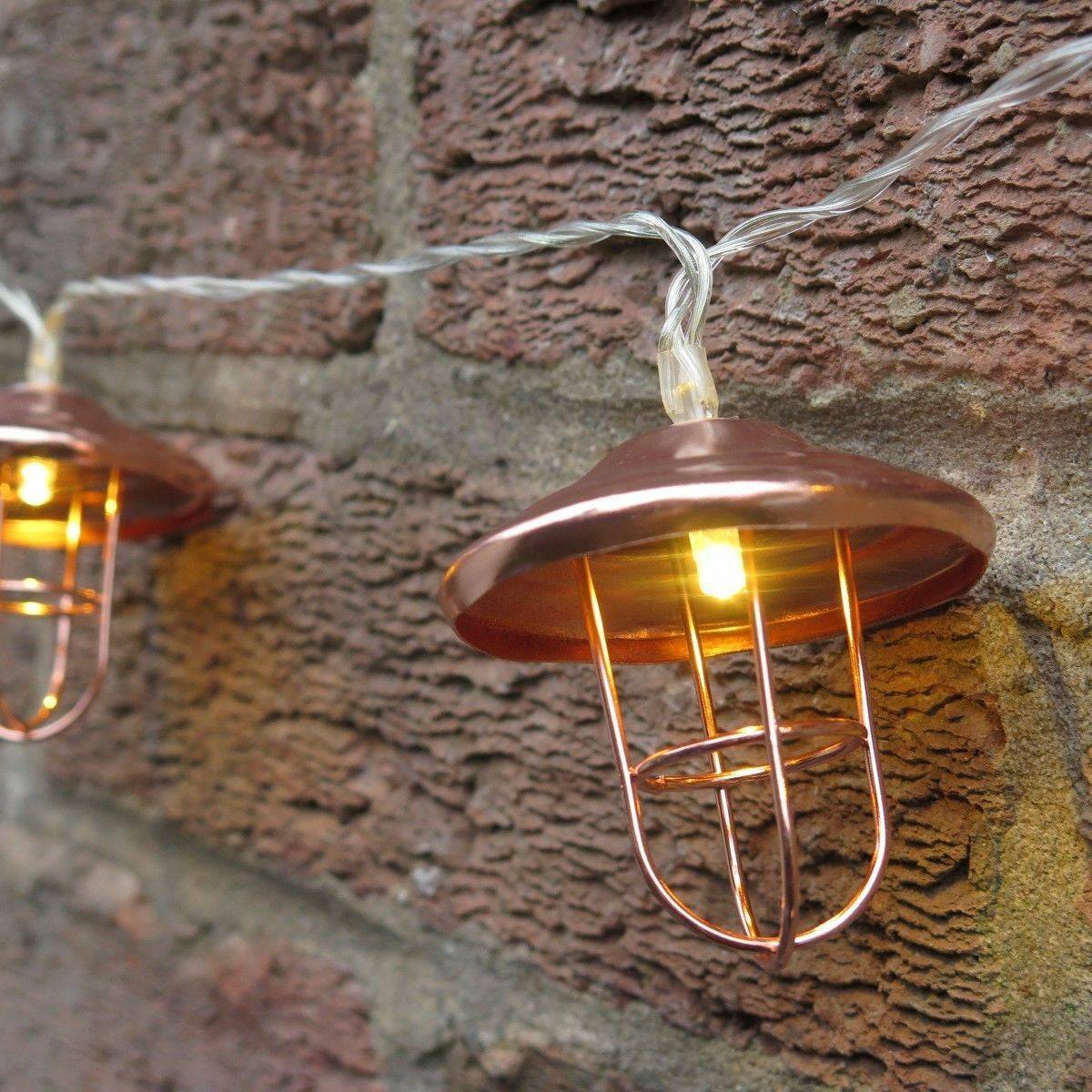 79807 Διακοσμητική Γιρλάντα Bronze Lamp 2 Μέτρα με Διακόπτη On/Off - 10 LED 1W με Μπαταρίες 2xAA & Διάφανο Καλώδιο IP20 Θερμό Λευκό 2700K Μ2m - ledmania.gr