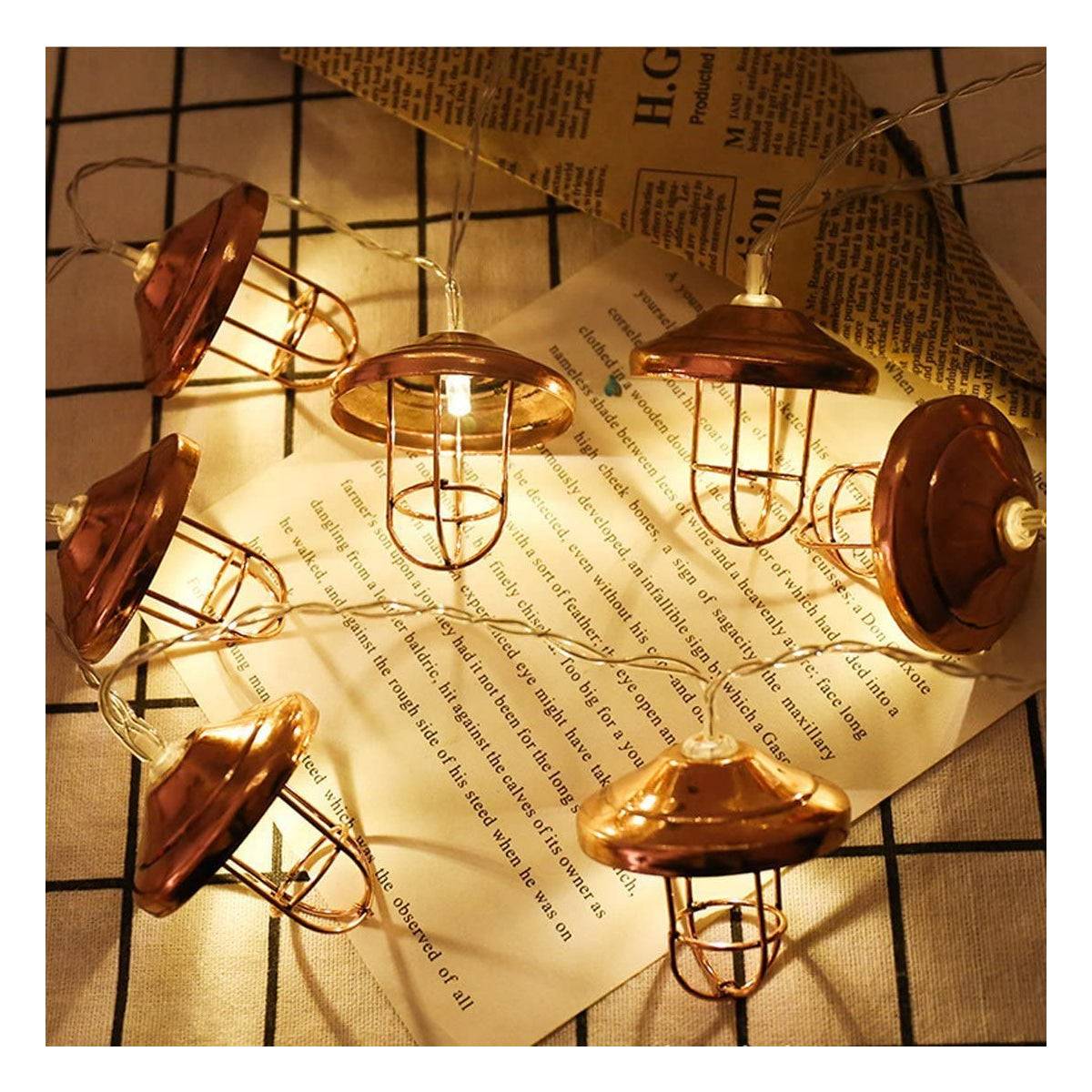 79810 Διακοσμητική Γιρλάντα Bronze Lamp 3 Μέτρα με Διακόπτη On/Off - 20 LED 2W DC 5V με USB & Διάφανο Καλώδιο IP20 Θερμό Λευκό 2700K Μ3m - ledmania.gr