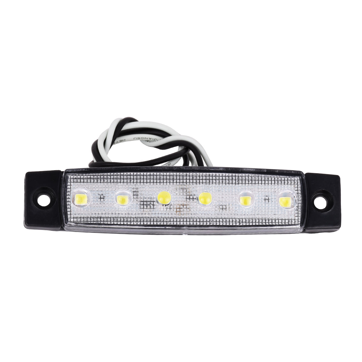 GloboStar® 79900 Πλευρικά Φώτα Όγκου Φορτηγών LED 6 SMD 2835 DC 10-30V Πλαστικό PVC Αδιάβροχο IP66 Ψυχρό Λευκό 6000K - ledmania.gr