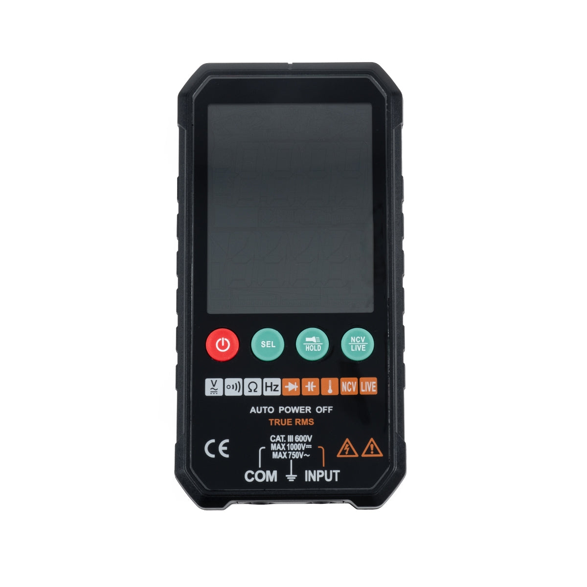 GloboStar® 79976 Ψηφιακό Φορητό Πολύμετρο Data Retantion True RMS Intelligent Automation AI Μπαταρίας 2 x AAA (Δεν Περιλαμβάνονται) με Οπίσθιο Φωτισμό Μετρητής Τάσης AC/DC - Θερμοκρασία - Αμπερόμετρο - Voltmeter - Καπασιτόμετρο - Ohm - Μαύρο - ledmania.gr