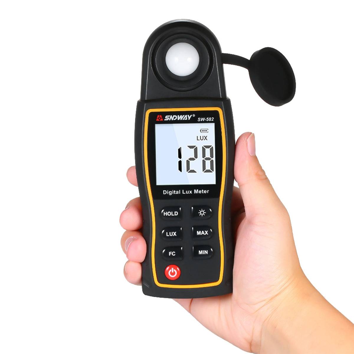 GloboStar® 79983 Ψηφιακός Μετρητής Έντασης Φωτισμού SNDWAY SW-582 με έλεγχο 0 έως 200000 lux - ledmania.gr