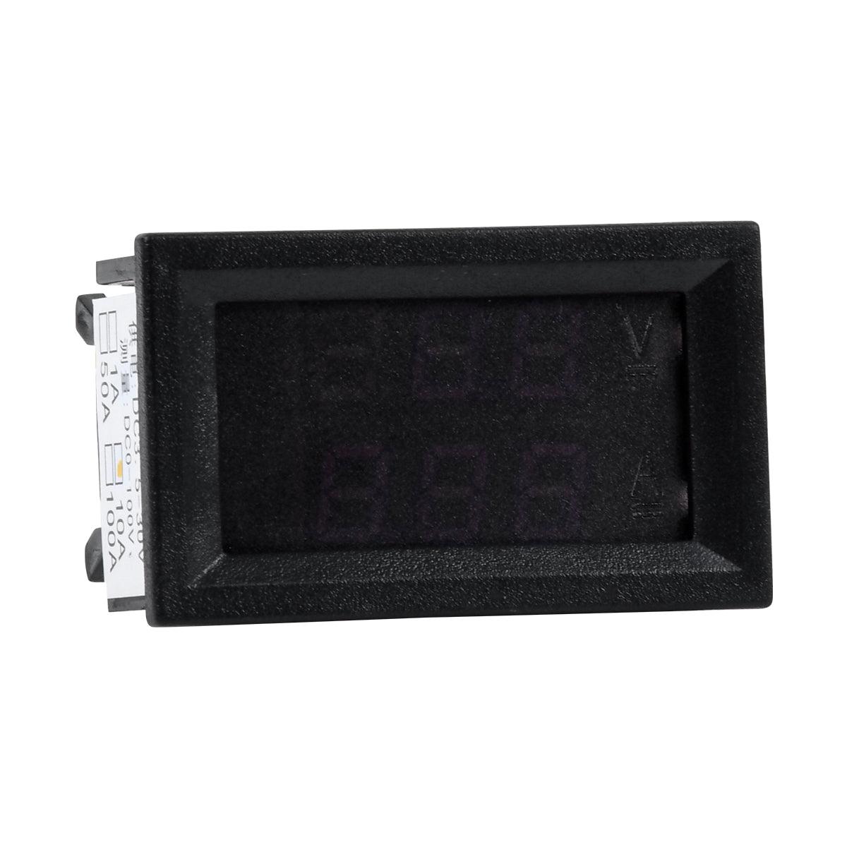 GloboStar® 79988 Όργανο Μέτρησης Τάσης Βολτόμετρο - Αμπερόμετρο με Οθόνη LED Display DC 0 έως 100V - Ampere 0 έως 9.99A Κόκκινο Πορτοκαλί Μ5 x Π1.5 x Υ3cm - ledmania.gr