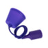 GloboStar® CABLITO 61560 Μοντέρνο Κρεμαστό Φωτιστικό Οροφής Μονόφωτο 1 x E27 Μωβ Σιλικόνης Ανάρτηση με Υφασμάτινο Καλώδιο Φ4 x Υ110cm - ledmania.gr