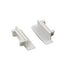 SET OF WHITE PLASTIC END CAPS FOR P119, 1PC WITH HOLE & 1PC WITHOUT HOLE - ledmania.gr