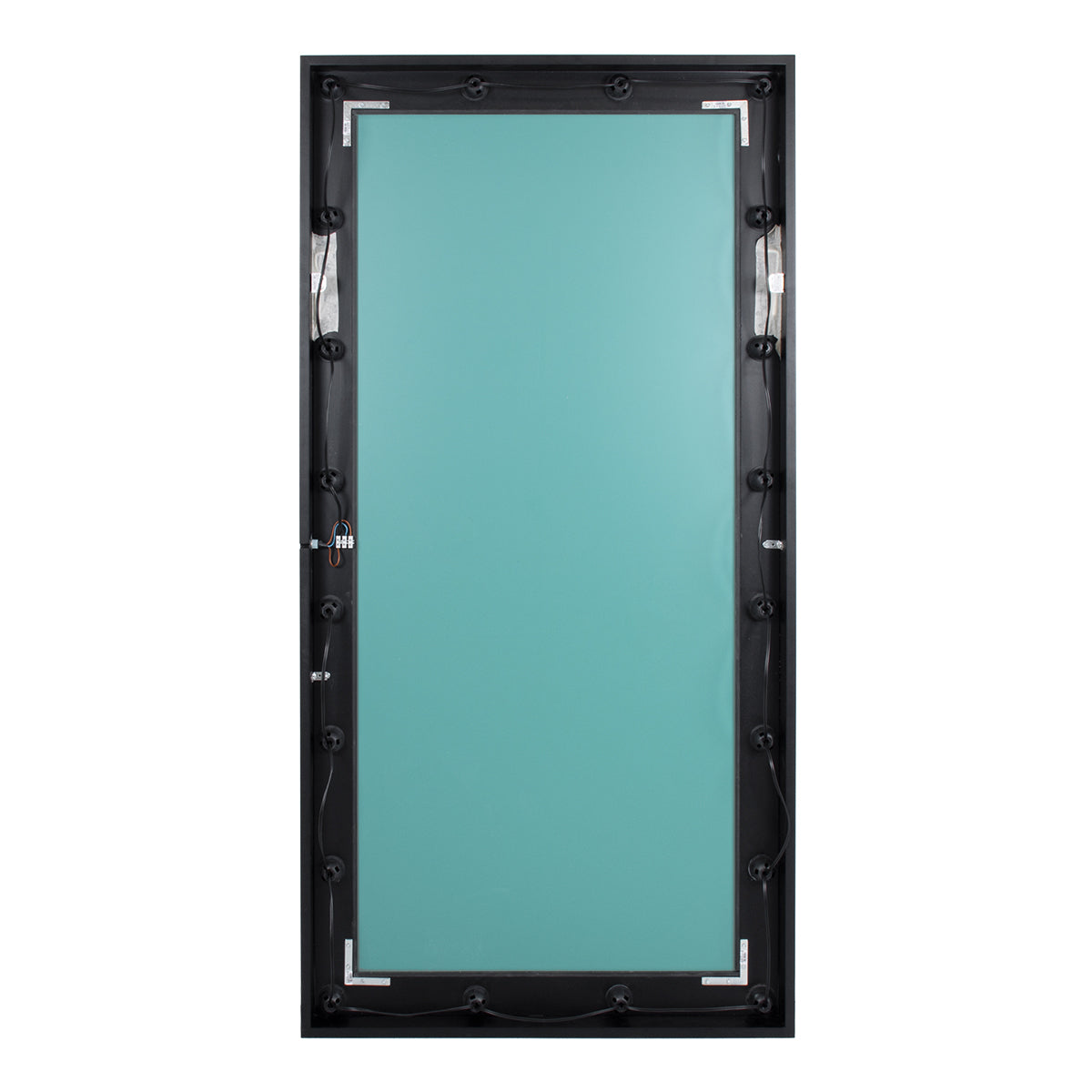 GloboStar® MAKEUP MIRROR-160x80-5 Μοντέρνος Καθρέπτης Μακιγιάζ με Πλαίσιο Φυσικού Ξύλου με Διακόπτη On/Off 20 x E27 AC220-240V - Μ80 x Π7 x Υ160cm - Μαύρος Έβενος - ledmania.gr