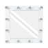 GloboStar® MAKEUP MIRROR-80x80-4 Μοντέρνος Καθρέπτης Μακιγιάζ με Πλαίσιο Φυσικού Ξύλου με Διακόπτη On/Off 12 x E27 AC220-240V - Μ80 x Π7 x Υ80cm - Λευκή Λάκα - ledmania.gr