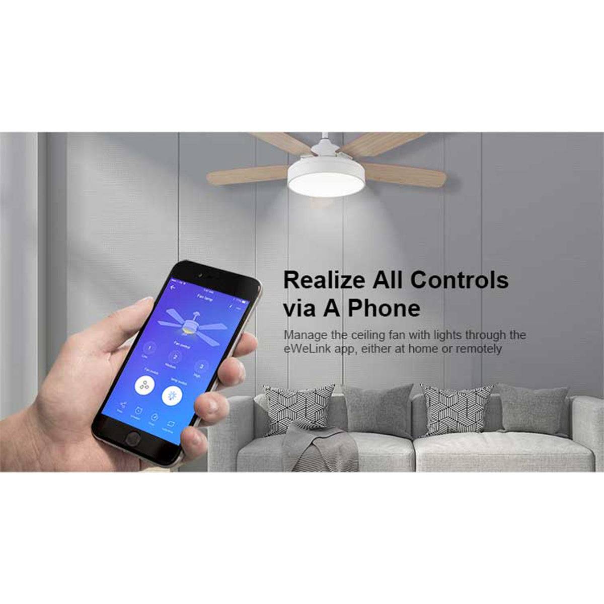 GloboStar® 80012 SONOFF iFan03-R2 - Wi-Fi Smart Switch Ceiling Fan & Light Controller - ledmania.gr
