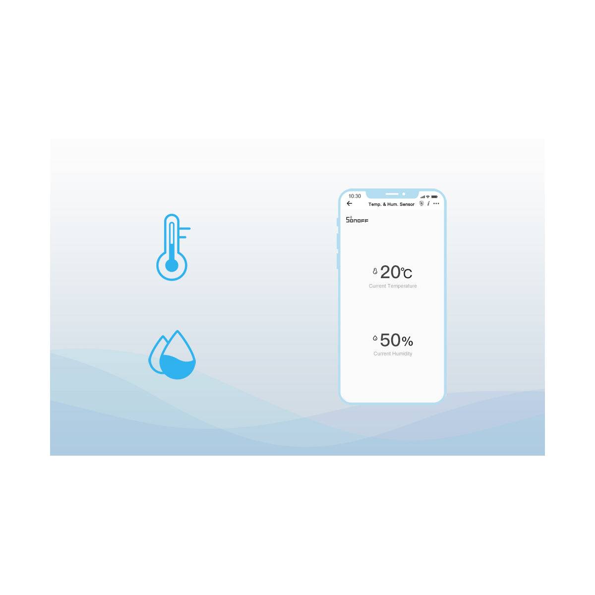 GloboStar® 80048 SONOFF SNZB-02-R3 – Zigbee Wireless Temperature & Humidity Sensor Real Time Monitoring - ledmania.gr