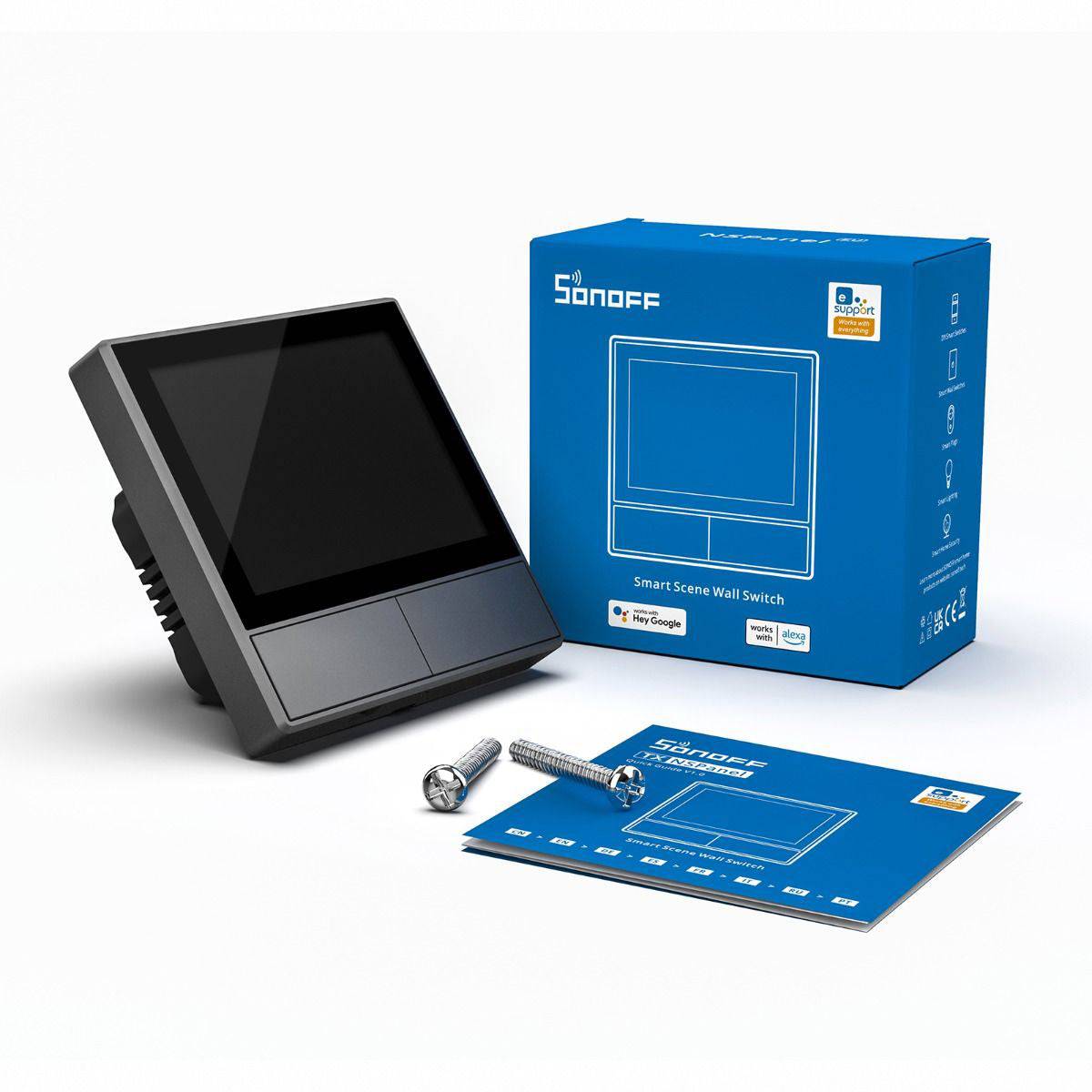 GloboStar® 80058 SONOFF NSPanel-EU - Wi-Fi Smart Scene Wall Switch(86/EU Type) - Integrated HMI Panel - Smart Temperature Control - ledmania.gr