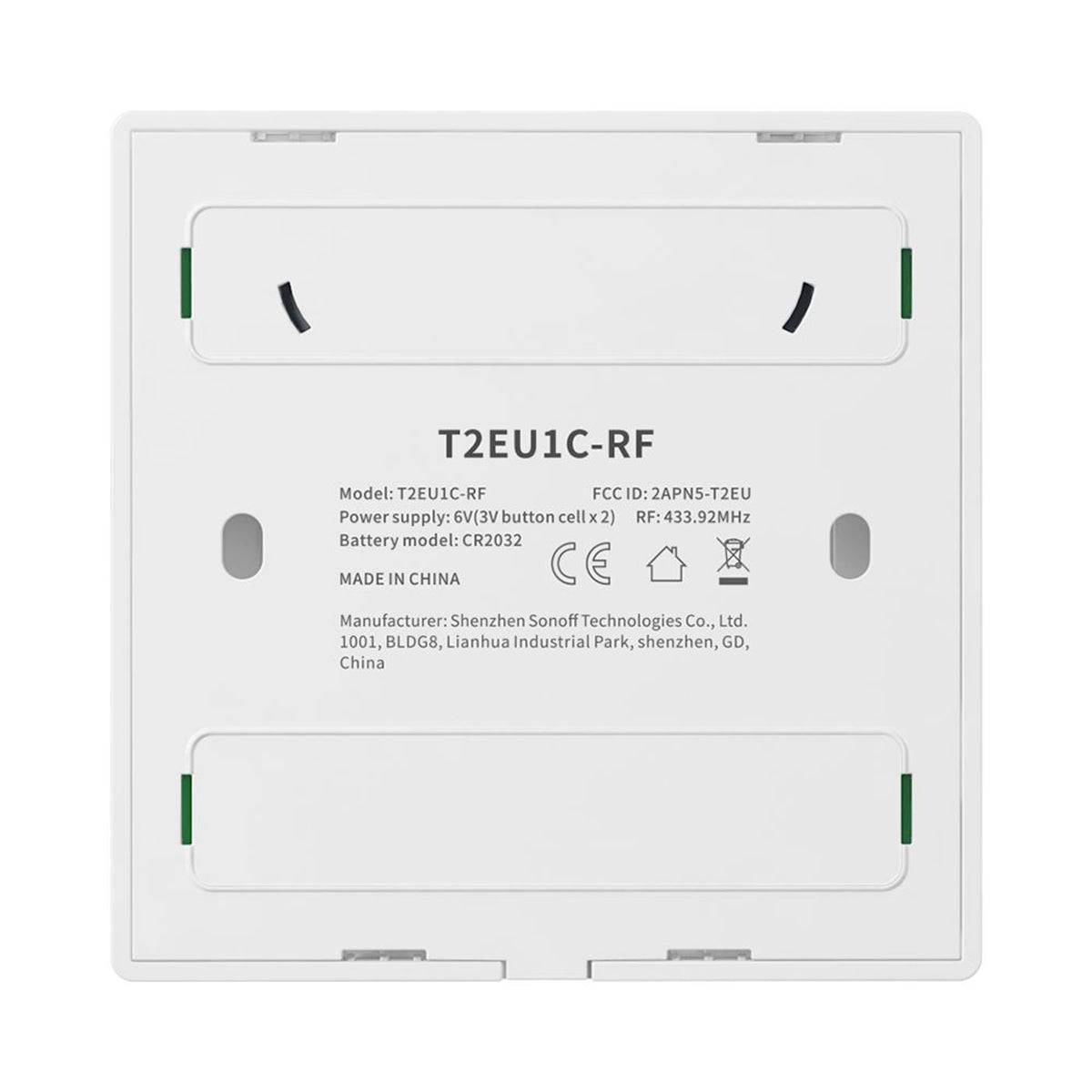 GloboStar® 80067 SONOFF T2EU3C-RF - 433MHz Wireless Smart Wall Touch Button Switch 3 Way - RF Series - ledmania.gr
