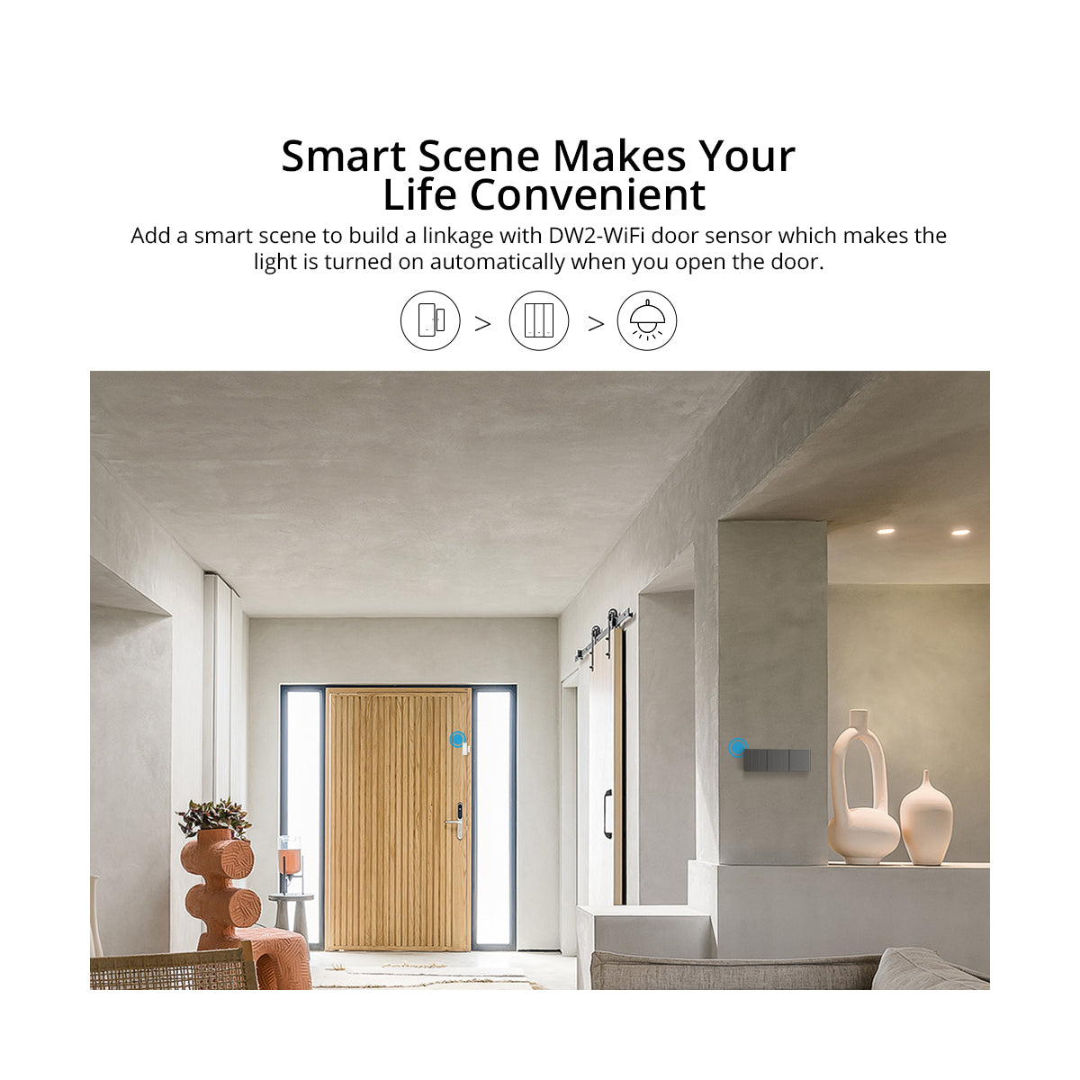 GloboStar® 80089 SONOFF M5-3C-80 SwitchMan Mechanical Smart Switch WiFi & Bluetooth AC 100-240V Max 6A 1320W (2A/Way) 3 Way - ledmania.gr