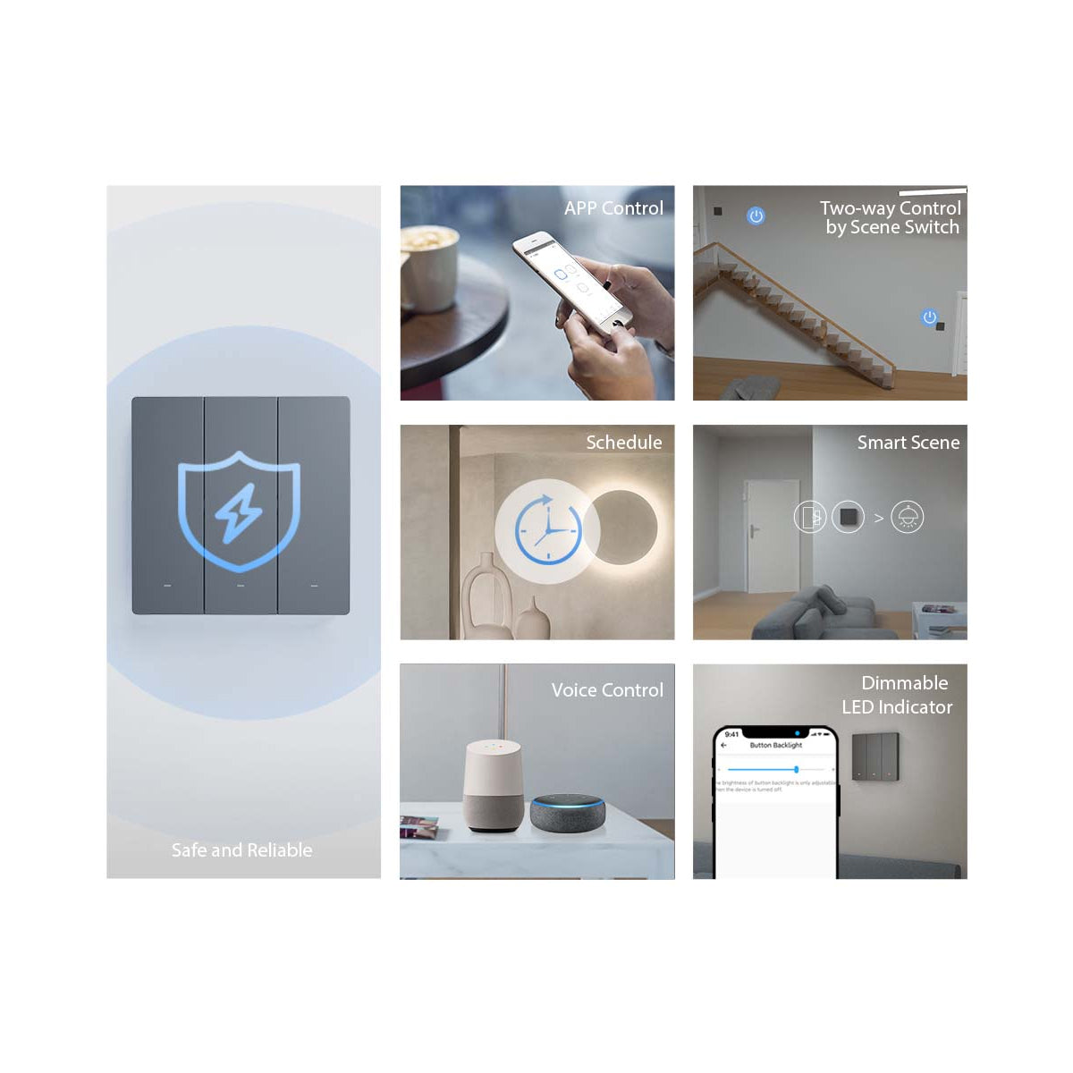 GloboStar® 80089 SONOFF M5-3C-80 SwitchMan Mechanical Smart Switch WiFi & Bluetooth AC 100-240V Max 6A 1320W (2A/Way) 3 Way - ledmania.gr